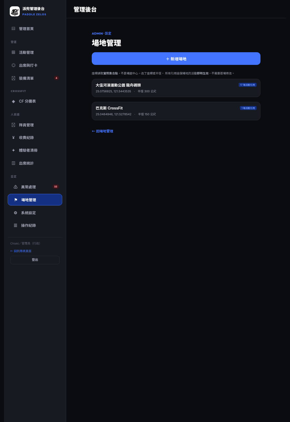 場地與系統規則